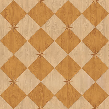 Vintage Vinyl Rug - Compass Diamond - Garden Grove