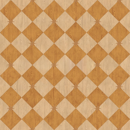 Vintage Vinyl Rug - Compass Diamond - Garden Grove