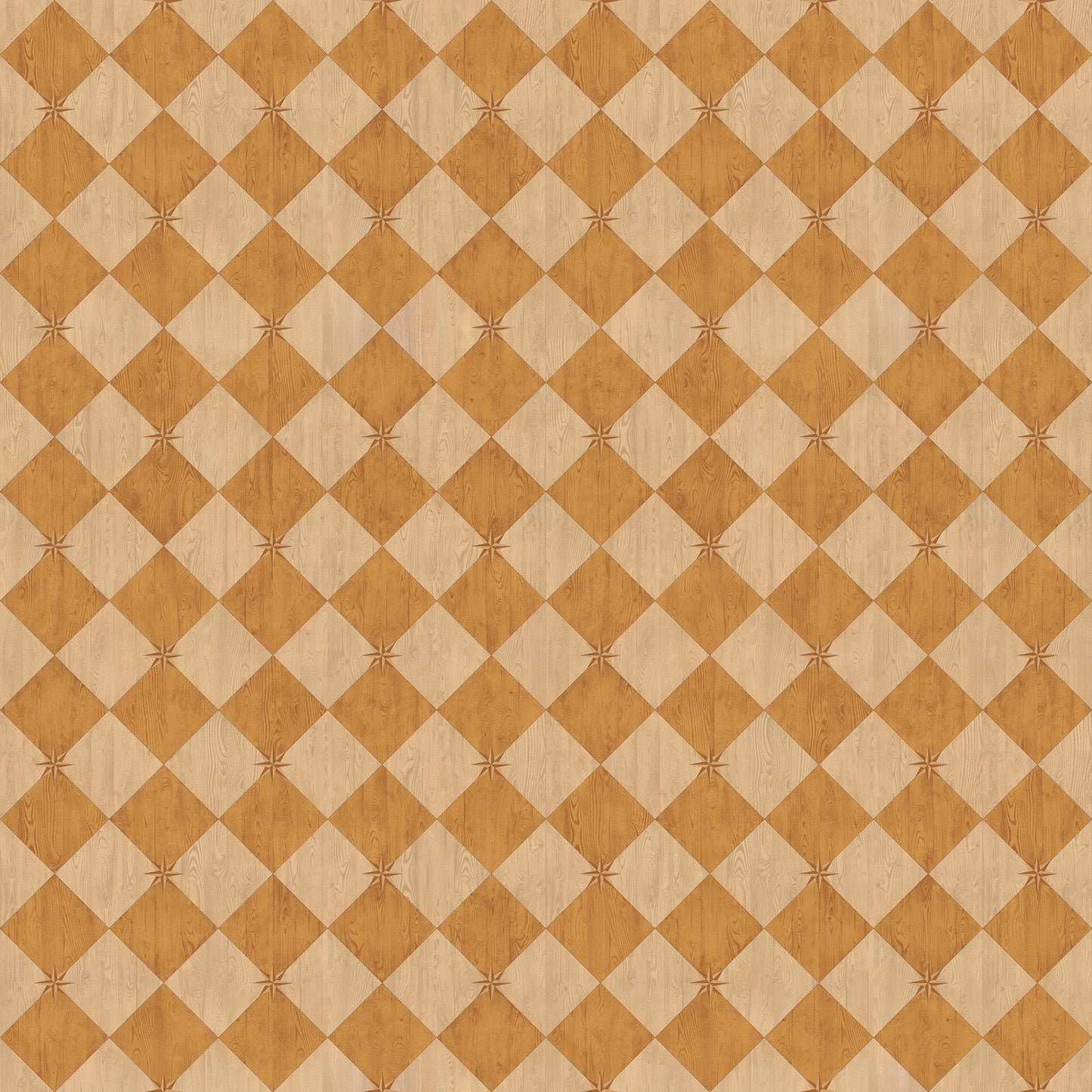 Vintage Vinyl Rug - Compass Diamond - Garden Grove