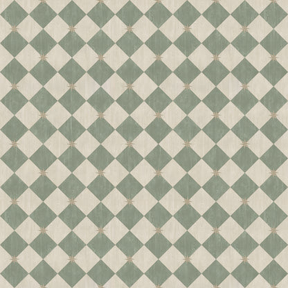 Vintage Vinyl Rug - Compass Diamond - Garden Arbor