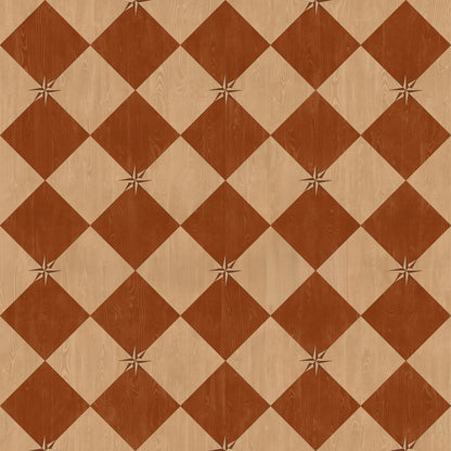 Vintage Vinyl Rug - Compass Diamond - Garden Terrace