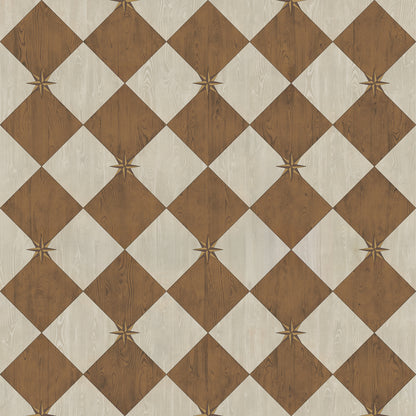 Vintage Vinyl Rug - Compass Diamond - Garden Grounds
