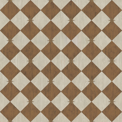 Vintage Vinyl Rug - Compass Diamond - Garden Grounds