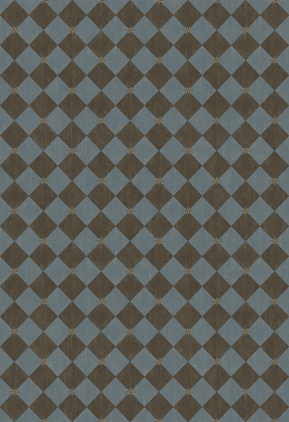 Vintage Vinyl Rug - Compass Diamond - Garden Soirée