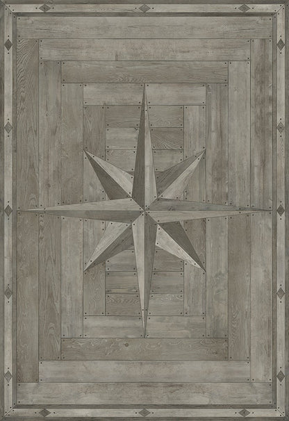 Vintage Vinyl Rug - 18th Century Joinery - A Forest Grove