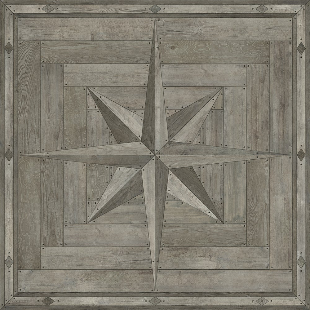 Vintage Vinyl Rug - 18th Century Joinery - A Forest Grove
