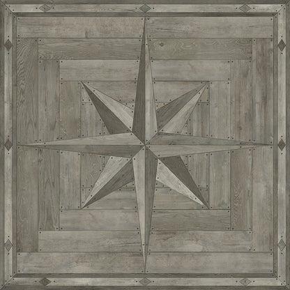 Vintage Vinyl Rug - 18th Century Joinery - A Forest Grove