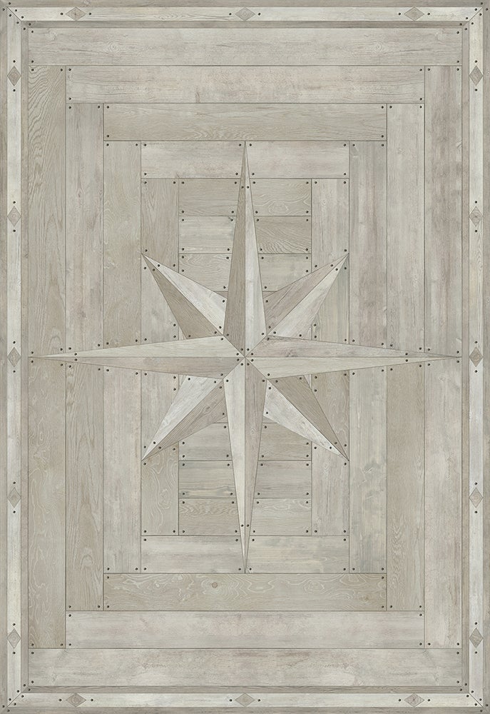 Vintage Vinyl Rug - 18th Century Joinery - Everlasting Grain
