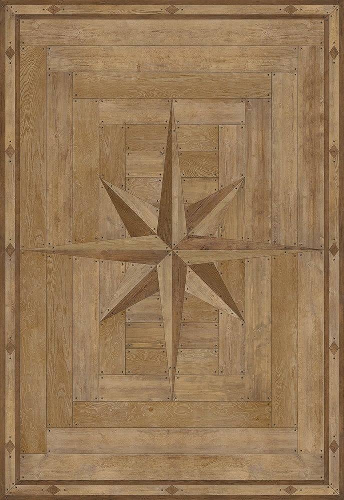 Vintage Vinyl Rug - 18th Century Joinery - Woodworking