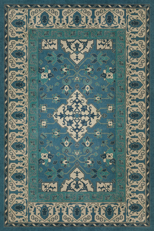 Vintage Vinyl Rug - Star Ushak - Calm Shades