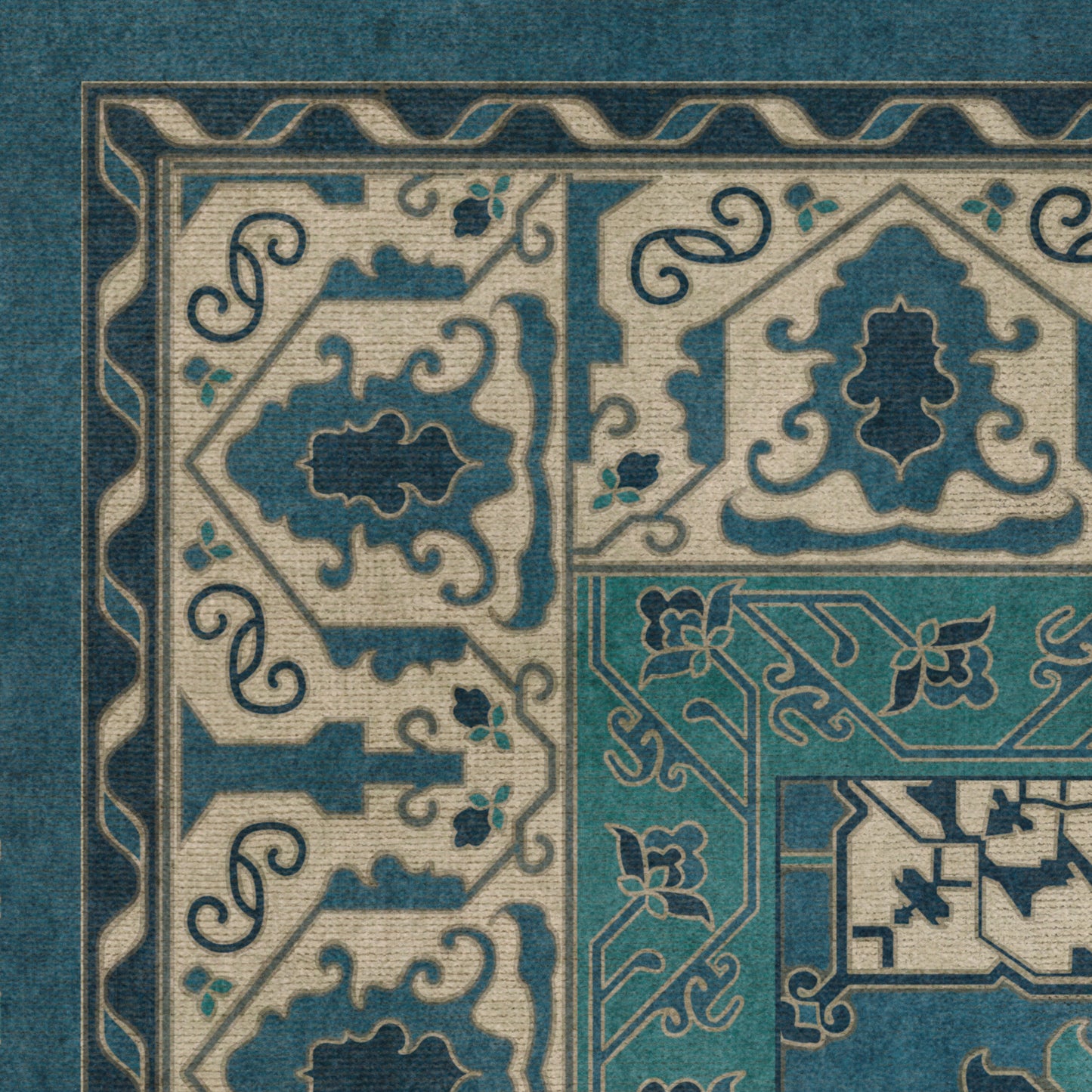 Vintage Vinyl Rug - Star Ushak - Calm Shades