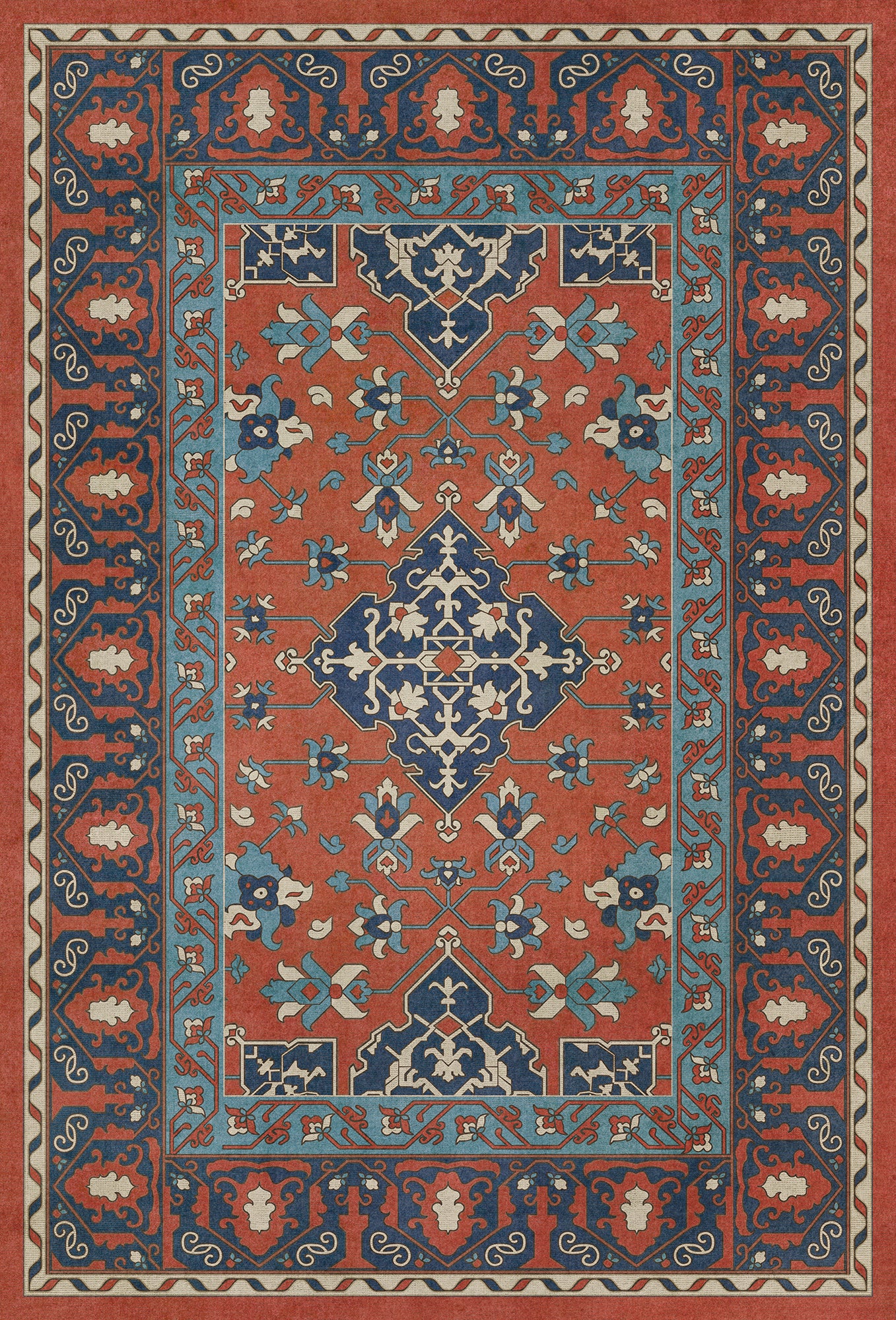 Vintage Vinyl Rug - Star Ushak - Ever Burning Stars