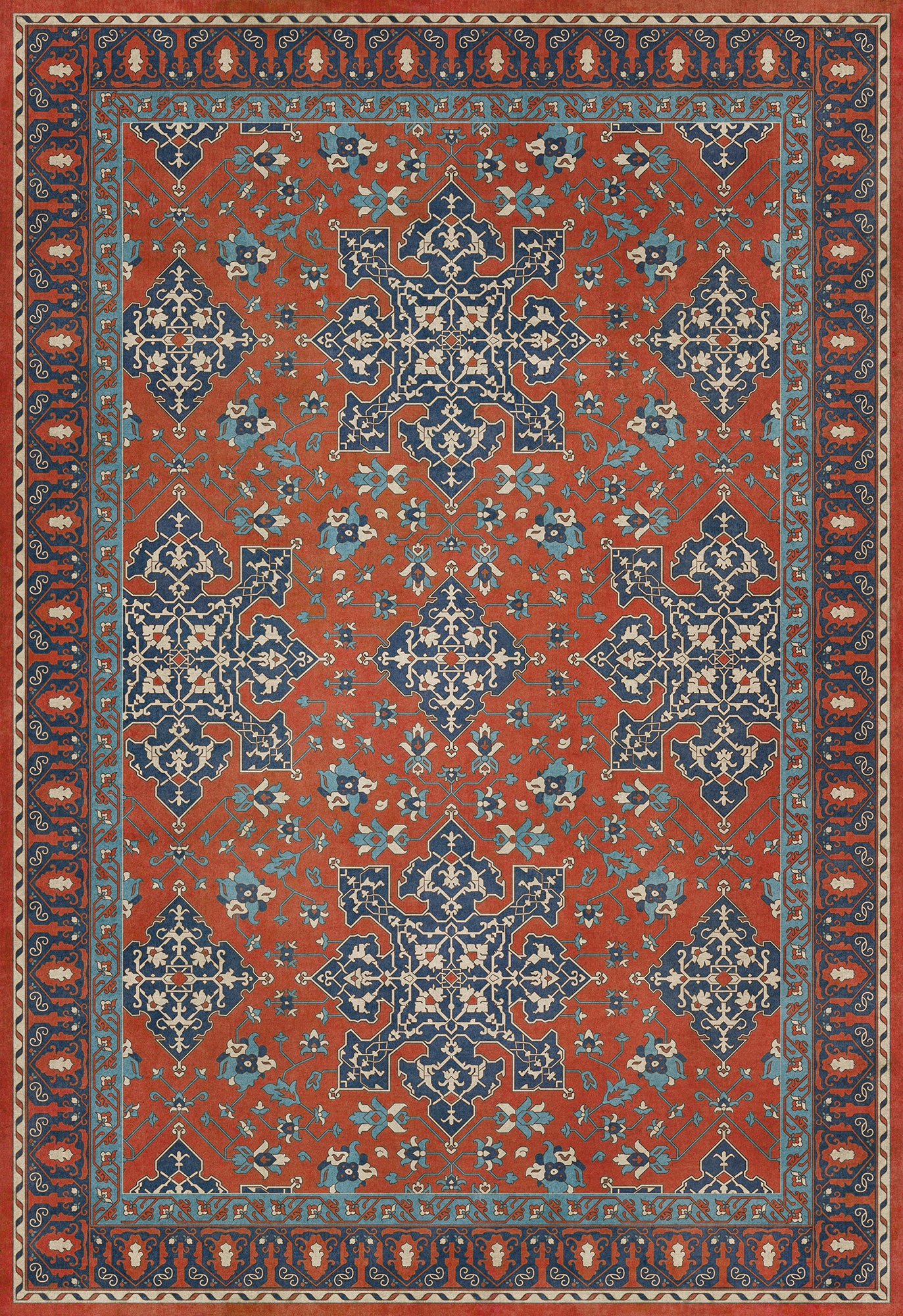 Vintage Vinyl Rug - Star Ushak - Ever Burning Stars