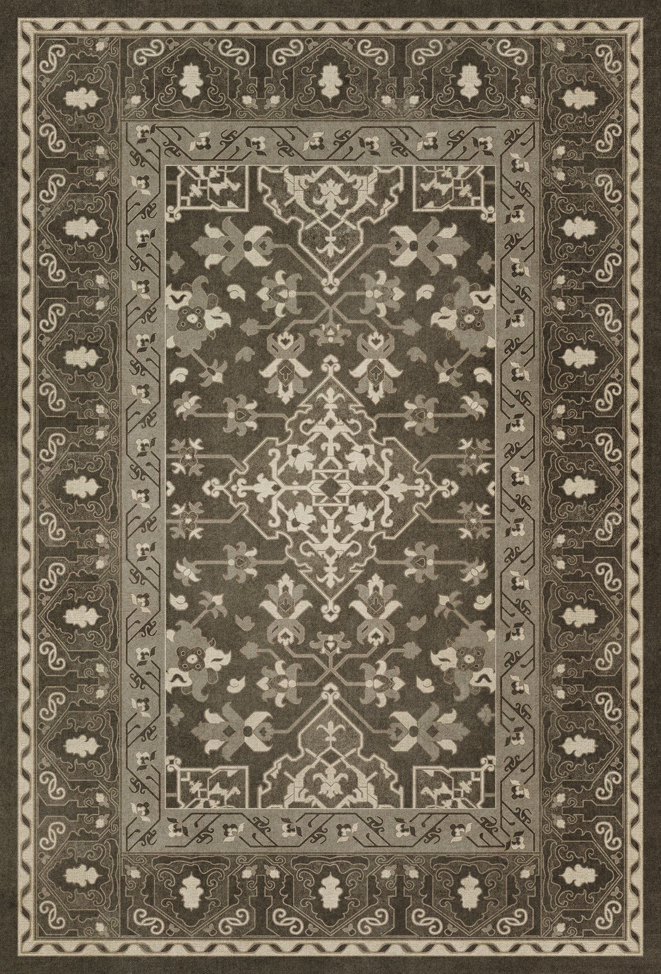 Vintage Vinyl Rug - Star Ushak - Ray of the Night
