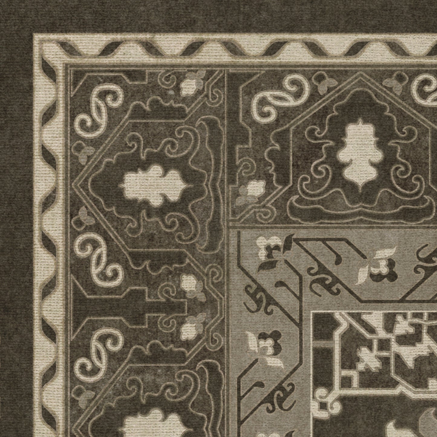 Vintage Vinyl Rug - Star Ushak - Ray of the Night