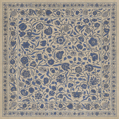 Vintage Vinyl Rug - Antique Floral - A Solemn Soul