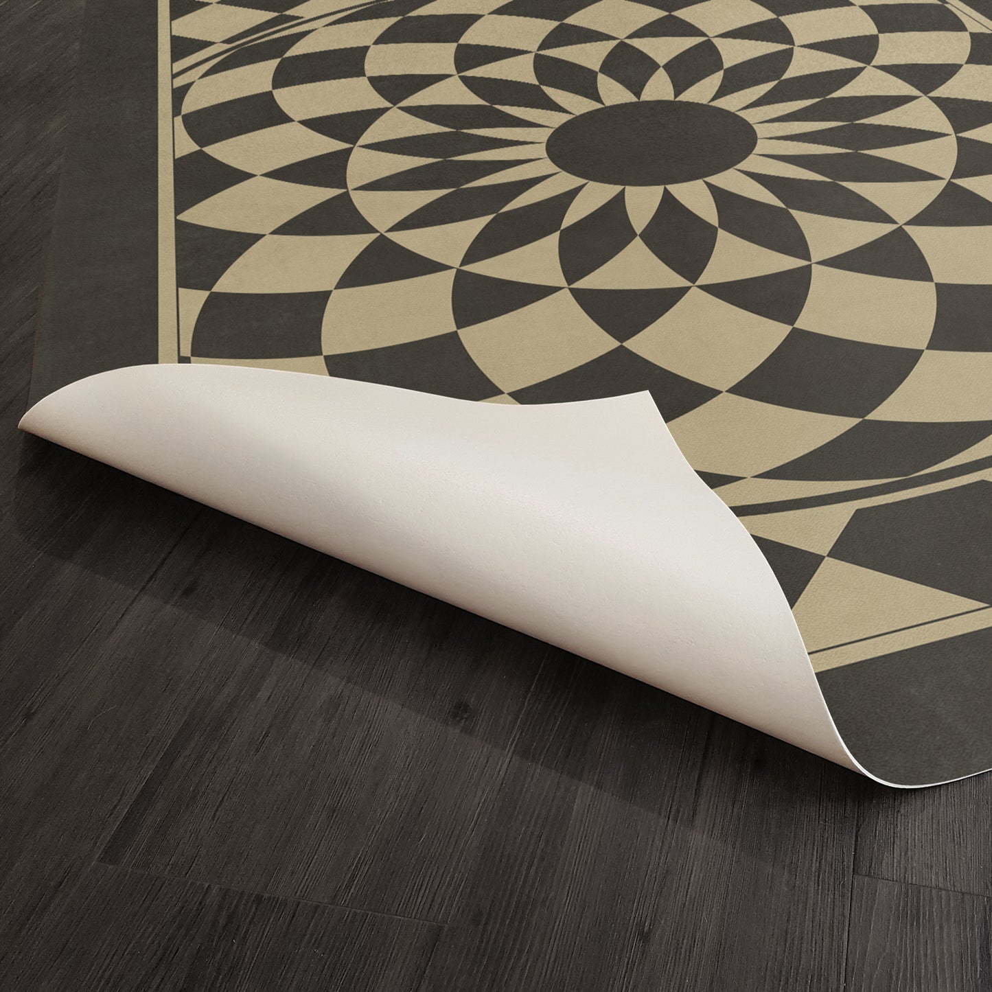 Vintage Vinyl Rug - Pattern 1 - We're all Mad Here