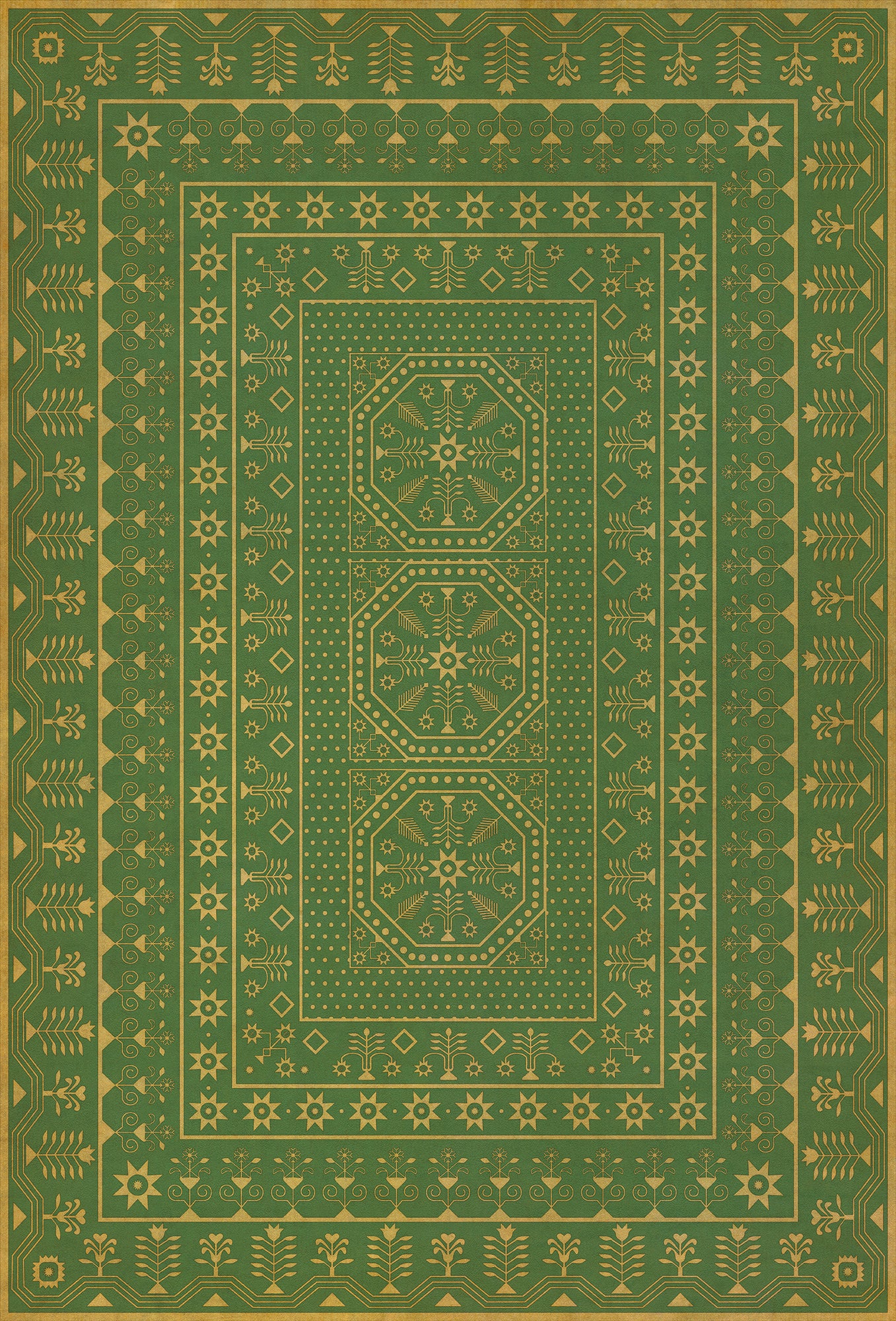 Vintage Vinyl Rug - Embroidery - Dreams of Thee