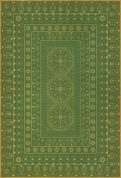 Vintage Vinyl Rug - Embroidery - Dreams of Thee