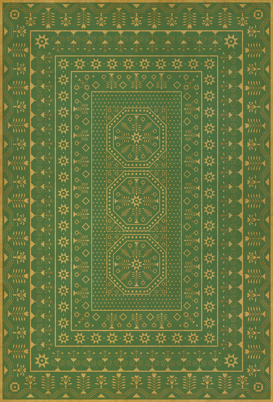 Vintage Vinyl Rug - Embroidery - Dreams of Thee