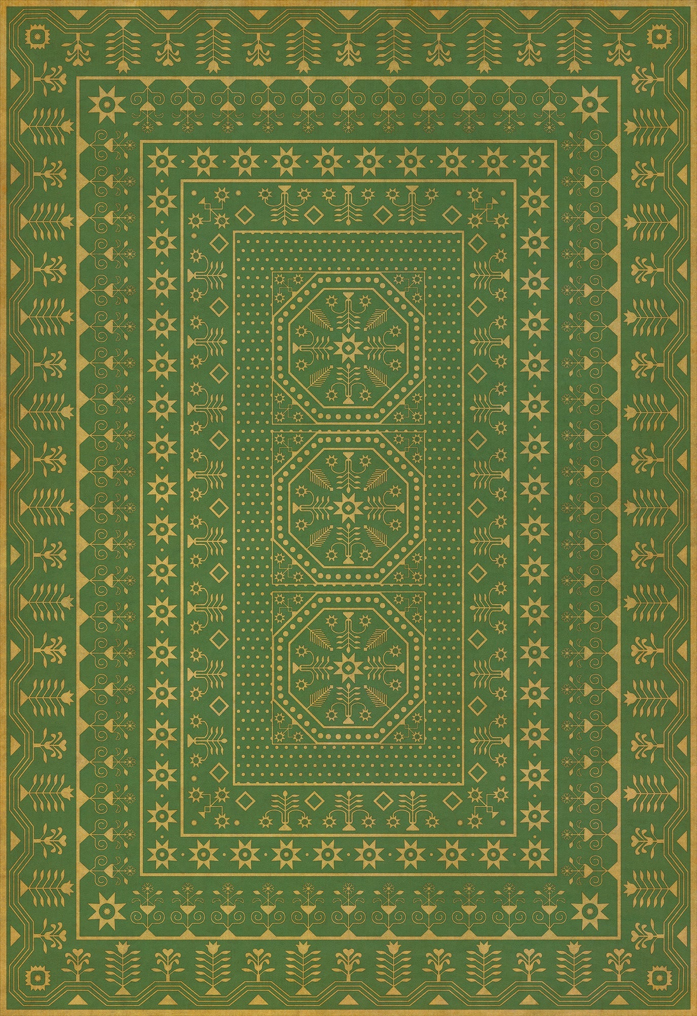 Vintage Vinyl Rug - Embroidery - Dreams of Thee