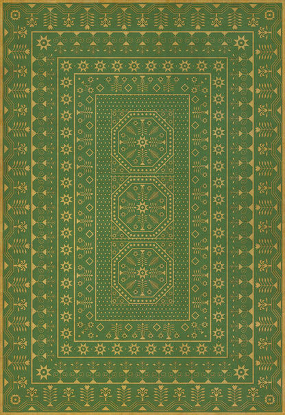 Vintage Vinyl Rug - Embroidery - Dreams of Thee