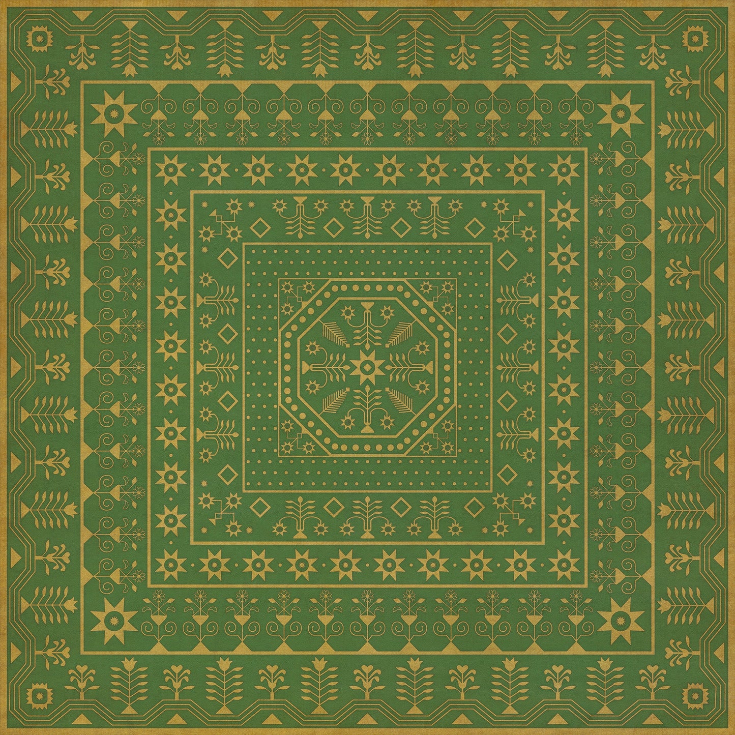 Vintage Vinyl Rug - Embroidery - Dreams of Thee