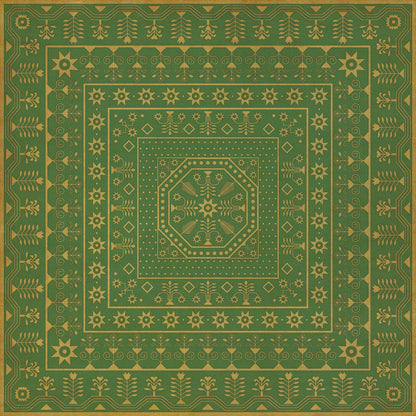 Vintage Vinyl Rug - Embroidery - Dreams of Thee