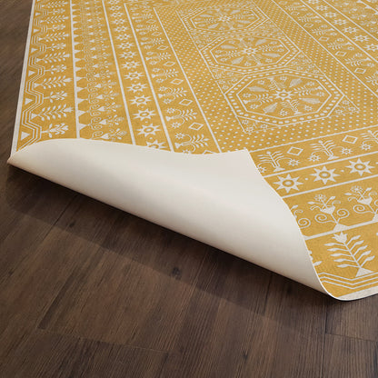 Vintage Vinyl Rug - Embroidery - Noonday Dreams