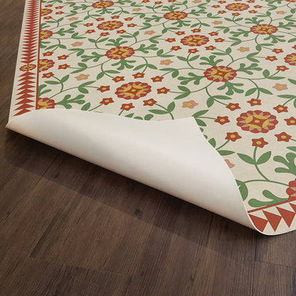 Vintage Vinyl Rug - Whig Rose - Contemplation