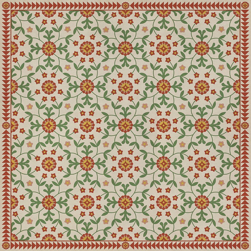 Vintage Vinyl Rug - Whig Rose - Contemplation