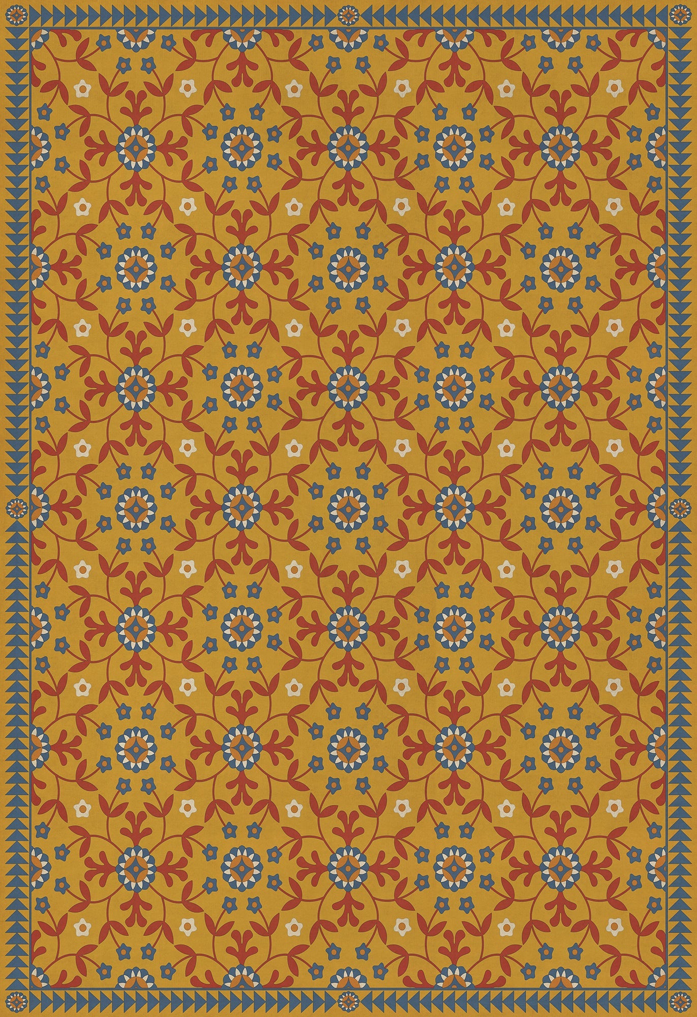 Vintage Vinyl Rug - Whig Rose - Hope Springs Eternal