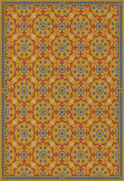 Vintage Vinyl Rug - Whig Rose - Hope Springs Eternal