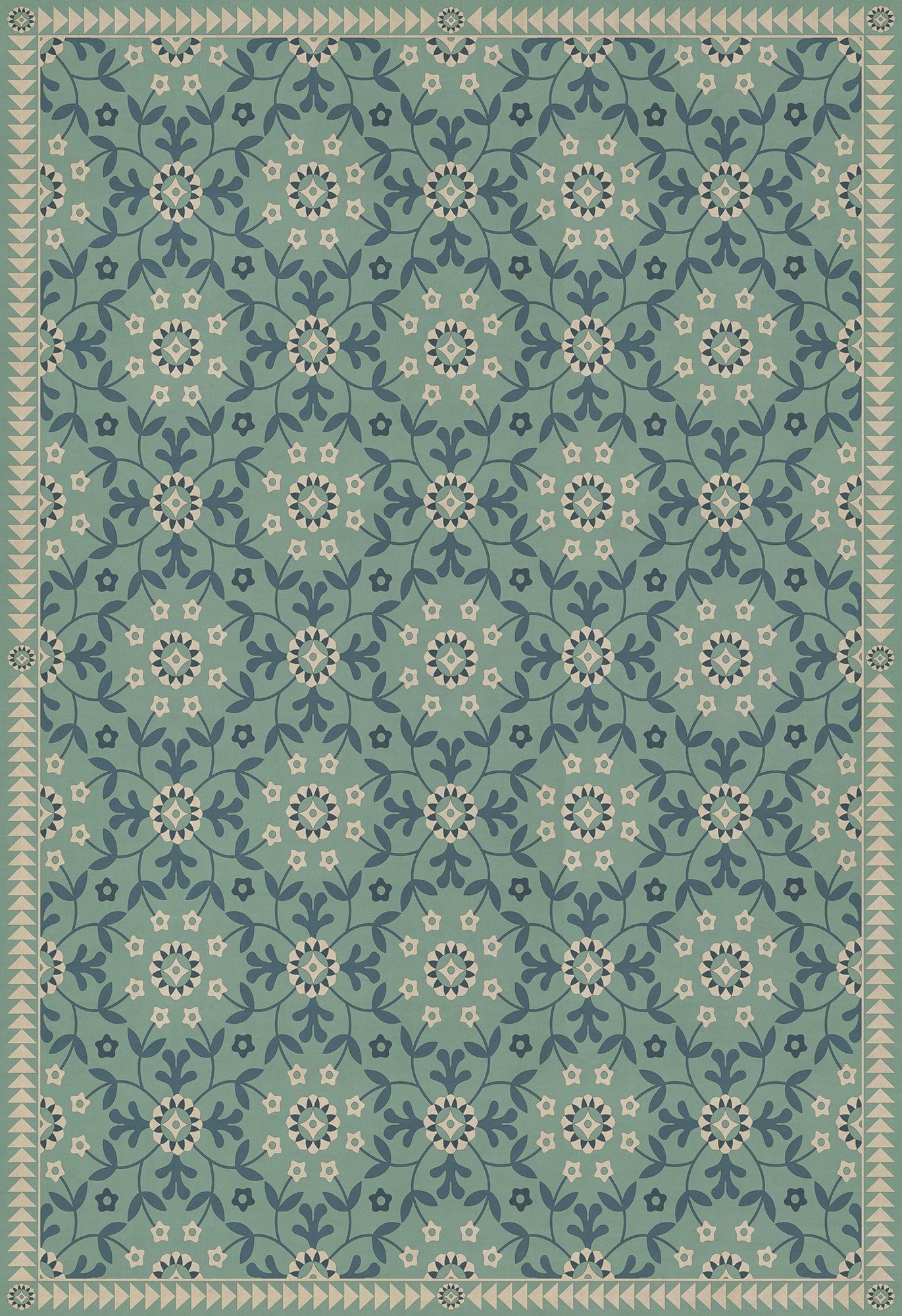 Vintage Vinyl Rug - Whig Rose - Life is a Journey
