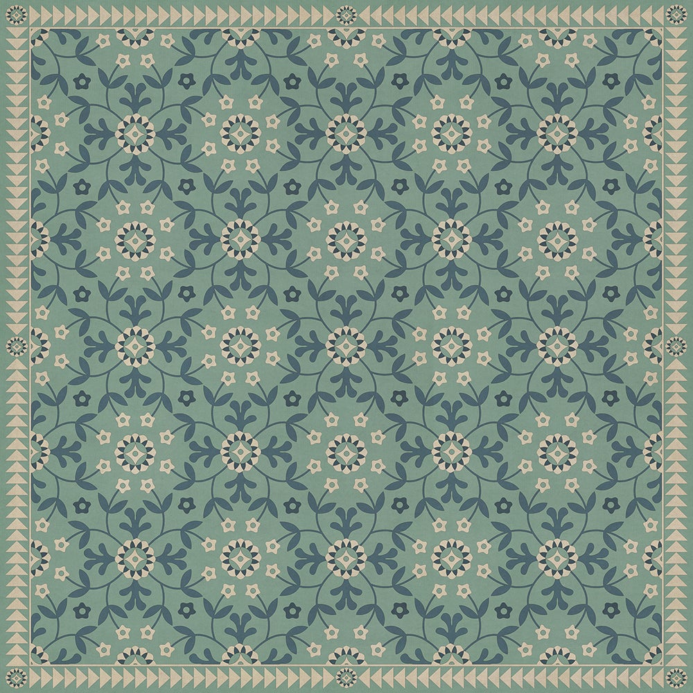 Vintage Vinyl Rug - Whig Rose - Life is a Journey