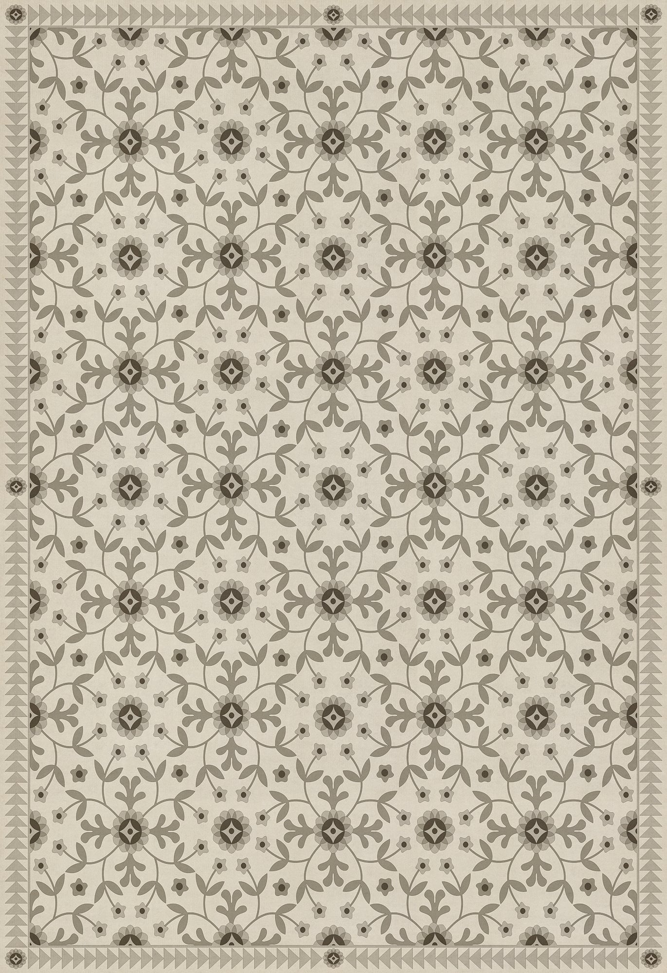Vintage Vinyl Rug - Whig Rose - Divine and Moral