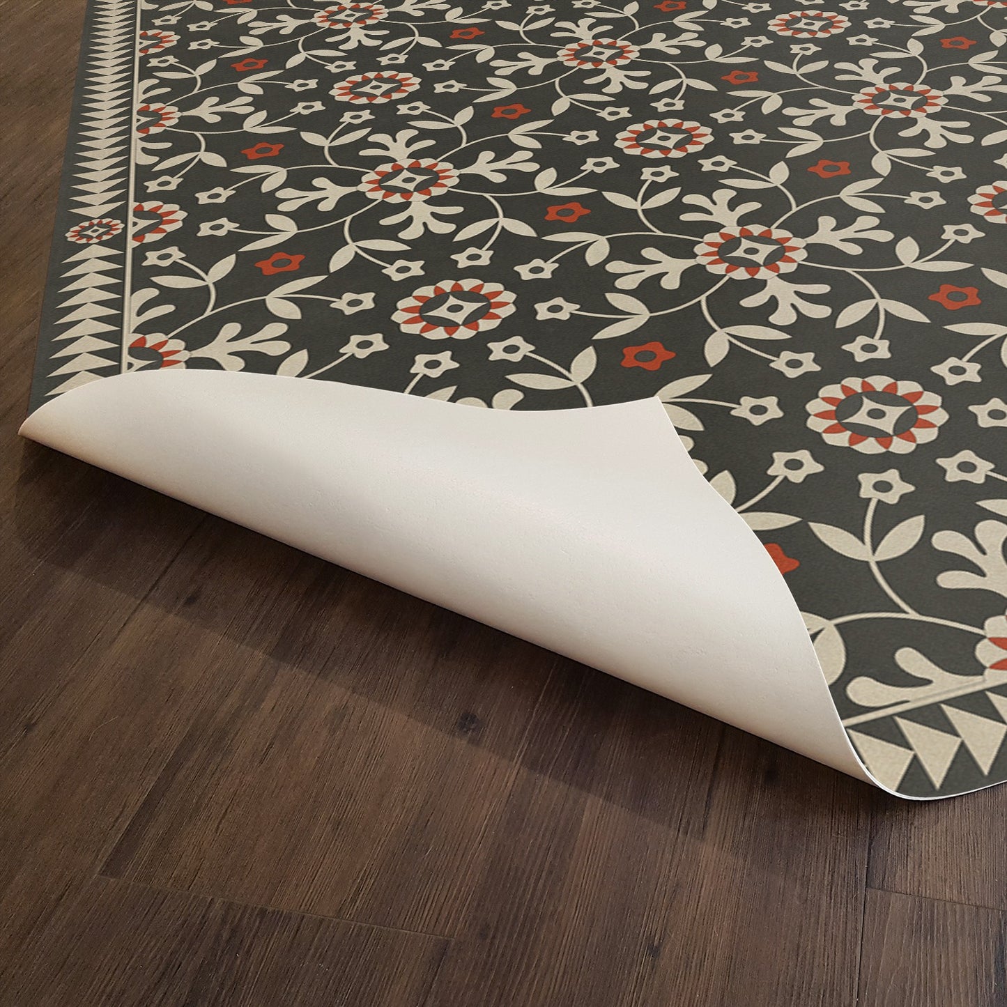 Vintage Vinyl Rug - Whig Rose - Time Takes It All