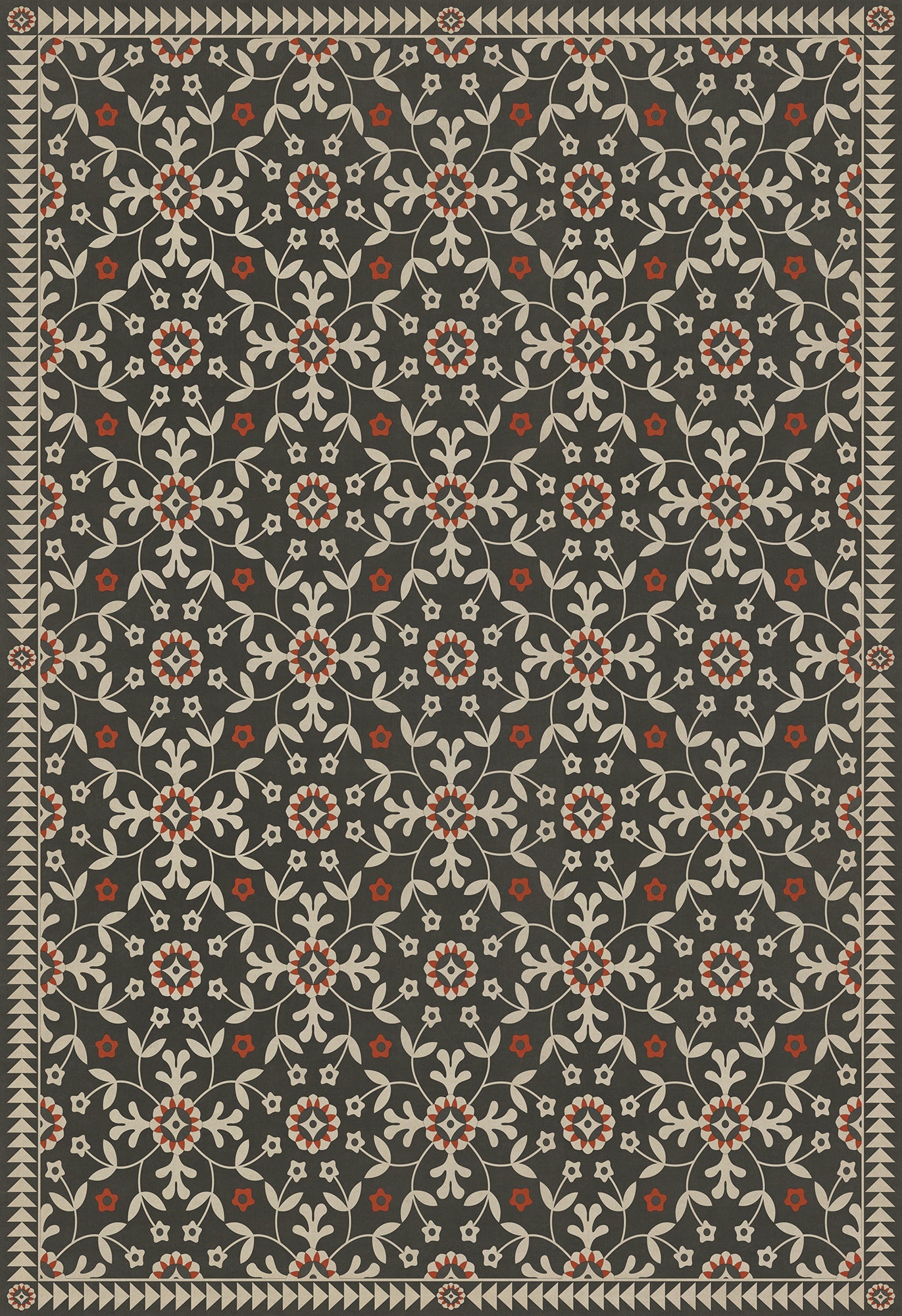 Vintage Vinyl Rug - Whig Rose - Time Takes It All