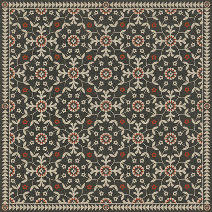 Vintage Vinyl Rug - Whig Rose - Time Takes It All