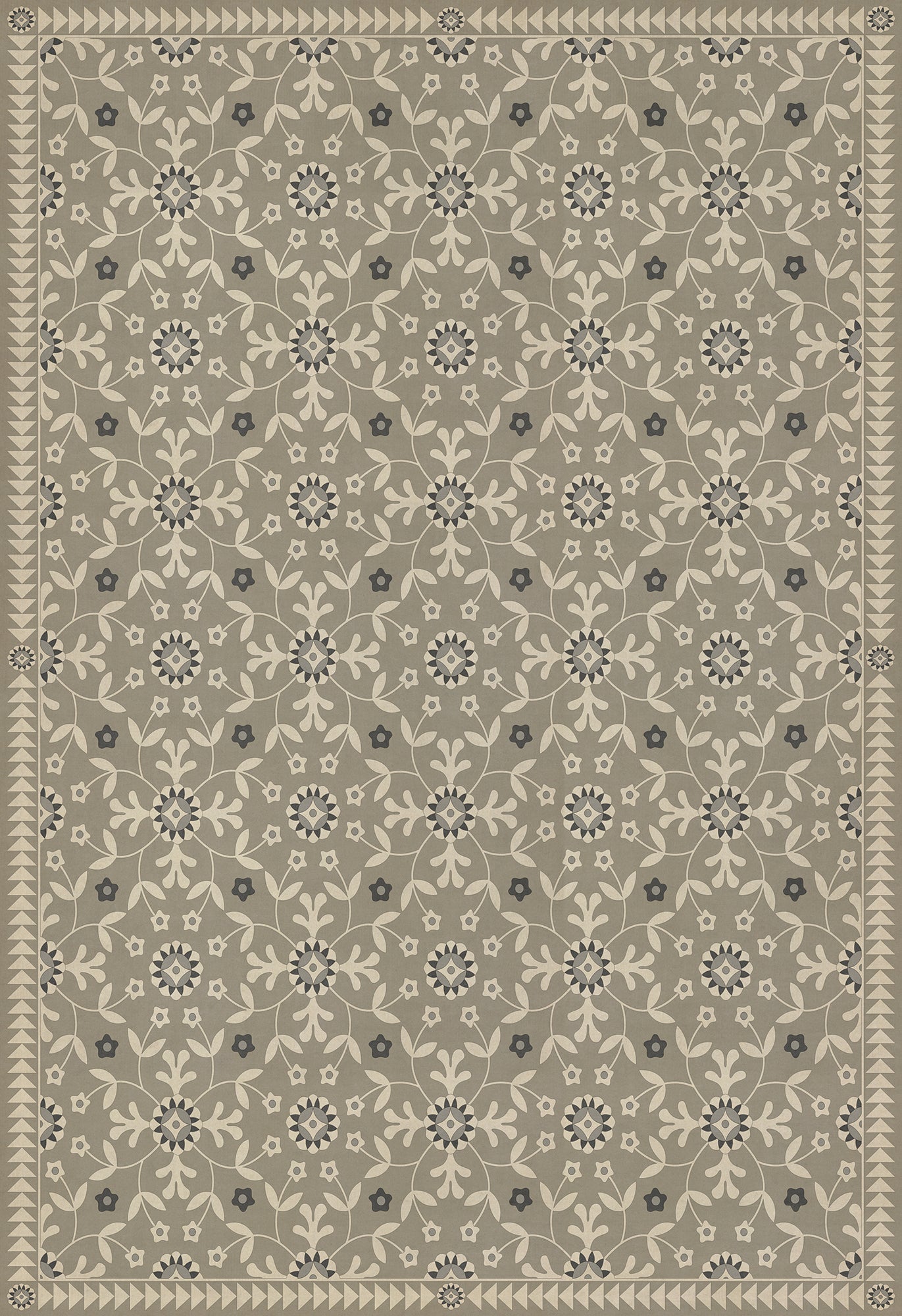 Vintage Vinyl Rug - Whig Rose - To The Nightingale