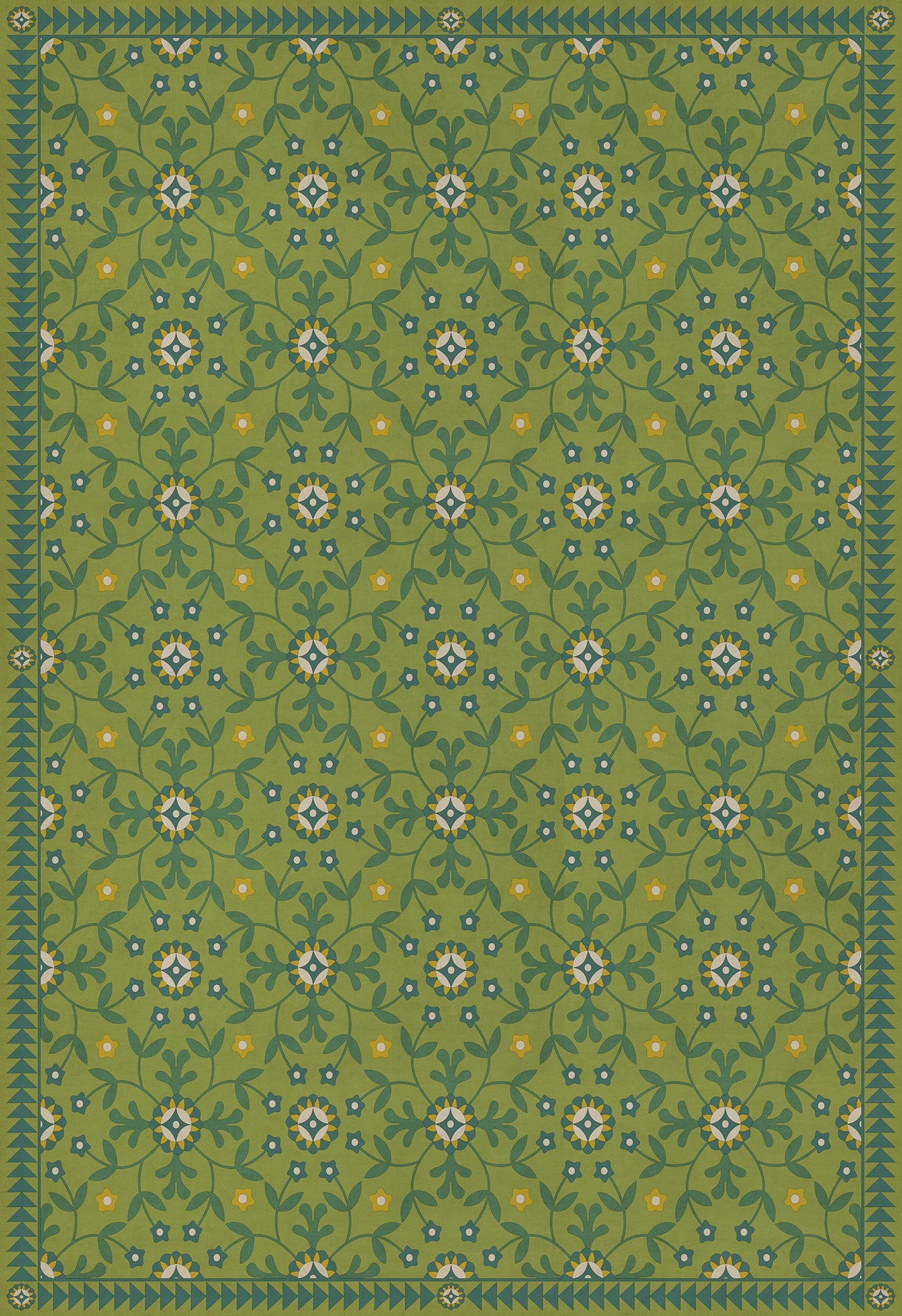 Vintage Vinyl Rug - Whig Rose - We Have Only Today