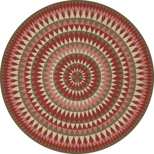 Vintage Vinyl Rug - Bulls Eye - Blaze Within Blaze