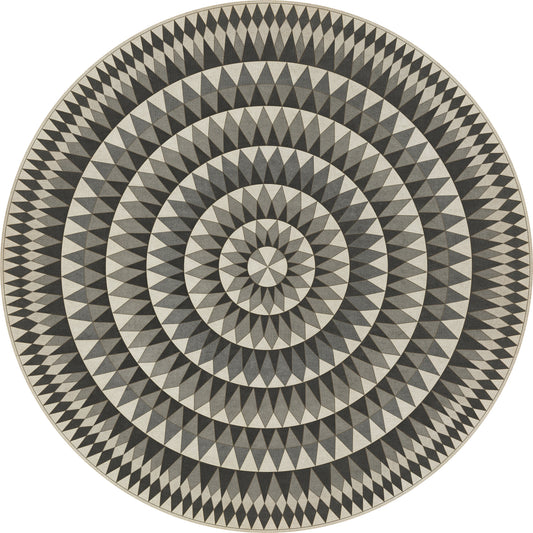 Vintage Vinyl Rug - Bulls Eye - Eye Mingling Light