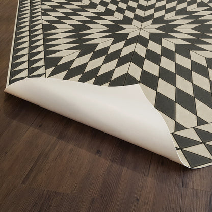 Vintage Vinyl Rug - Sunburst - Of Night and Light