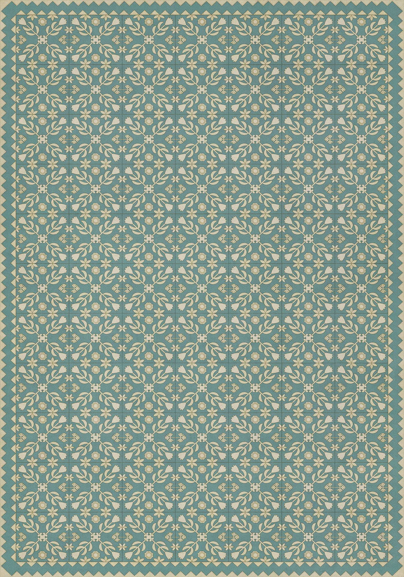 Vintage Vinyl Rug - Floral Quilt - Odes and Elegies