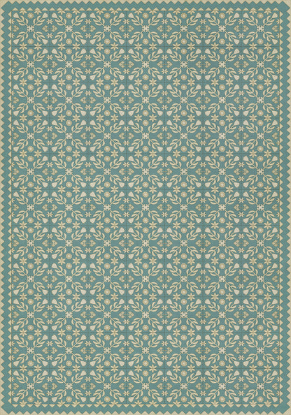 Vintage Vinyl Rug - Floral Quilt - Odes and Elegies