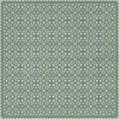 Vintage Vinyl Rug - Floral Quilt - Odes and Elegies