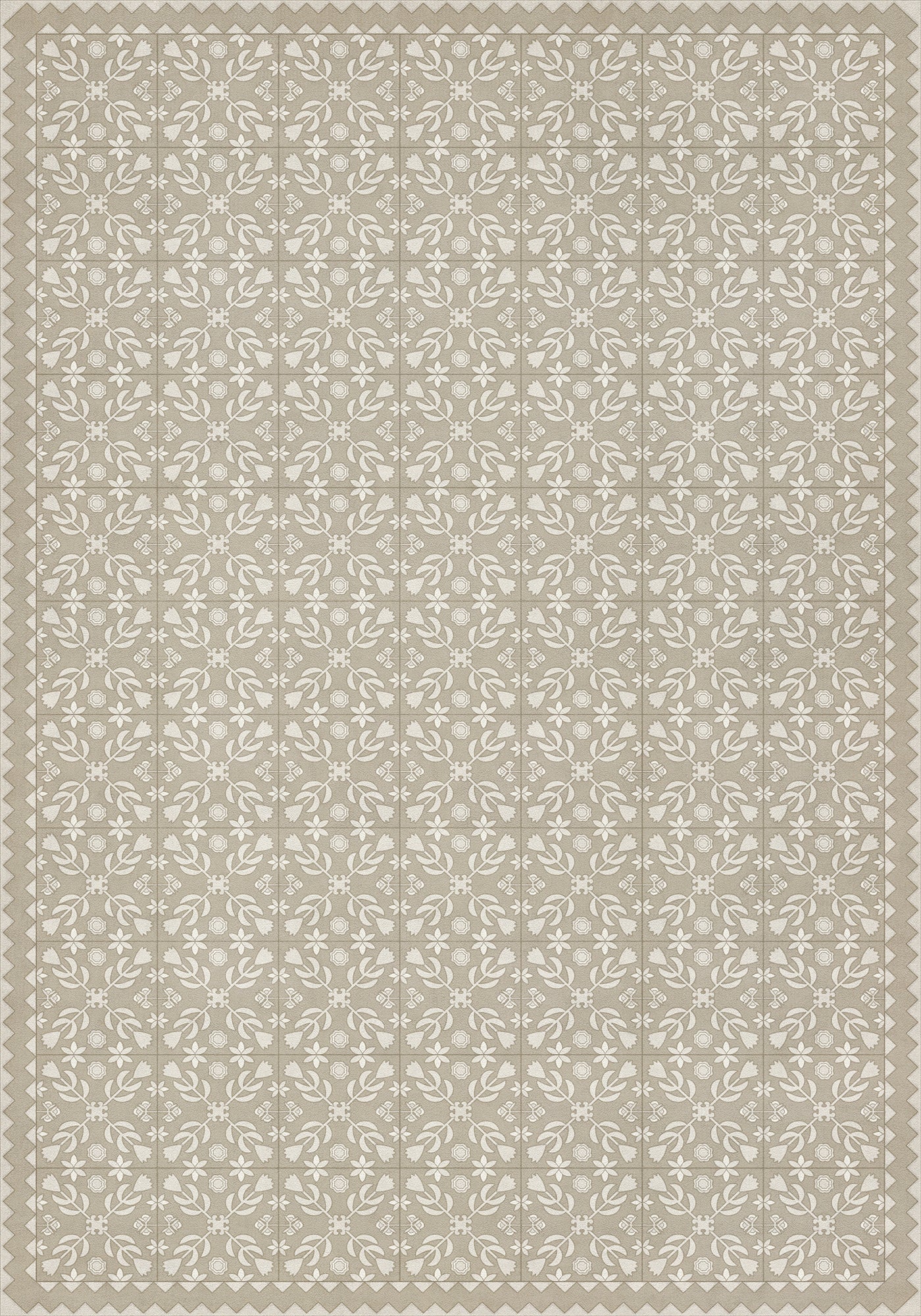Vintage Vinyl Rug - Floral Quilt - The Woman in White