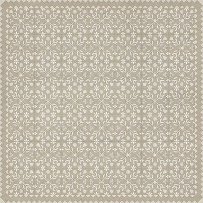 Vintage Vinyl Rug - Floral Quilt - The Woman in White