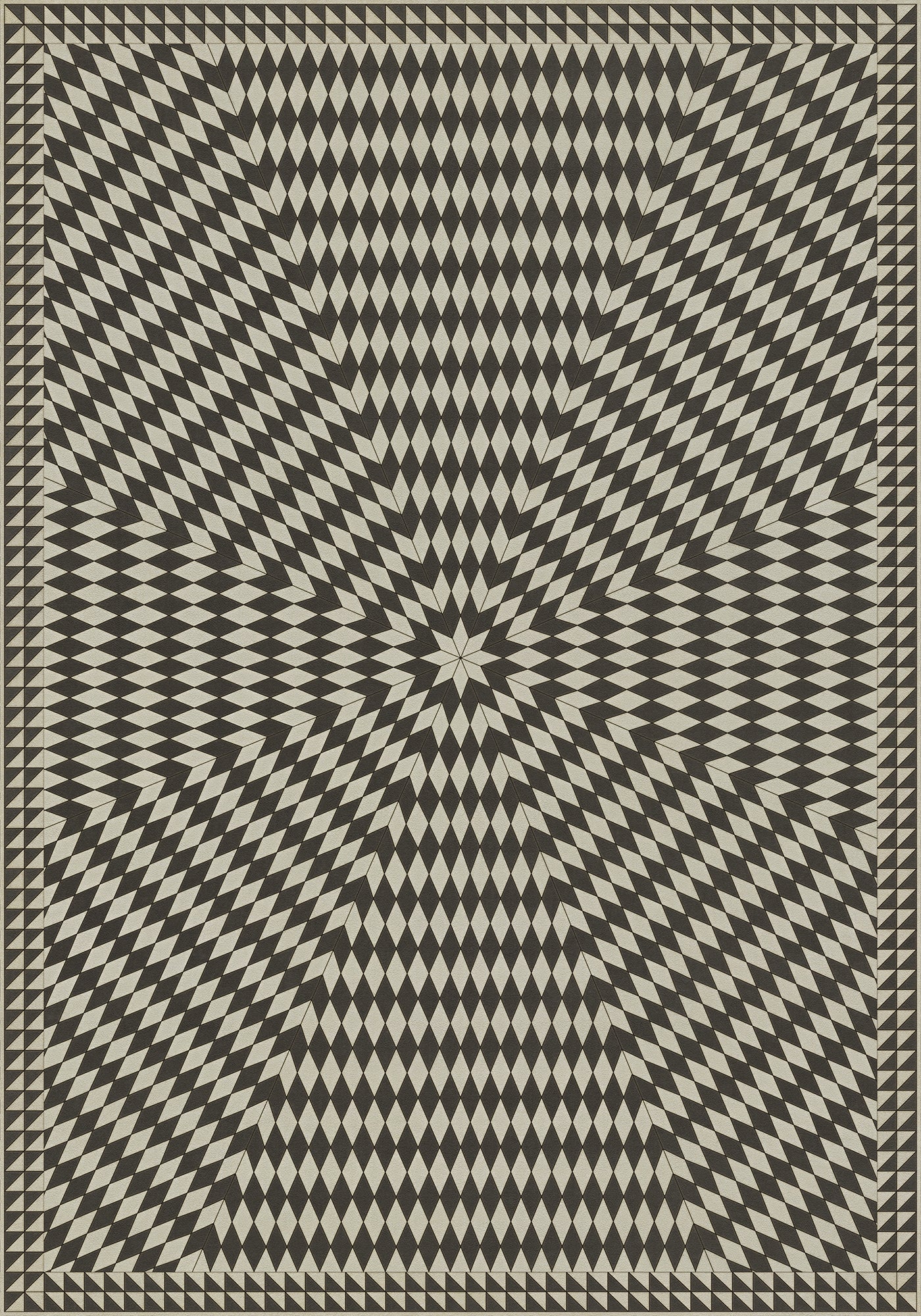 Vintage Vinyl Rug - Sunburst - Of Night and Light